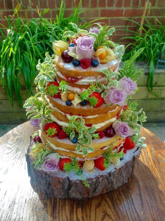 A Naked Cake for a Sunny Ealing Wedding