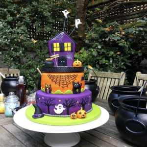 Celebration 3 tiered halloween cake