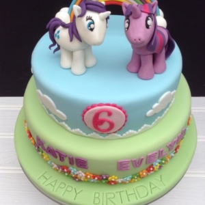 Celebration 2 tiered My Little Pony birthday cake