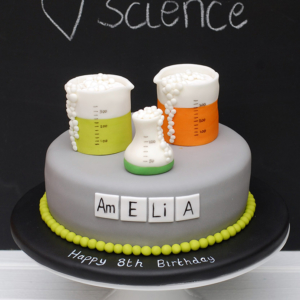 Celebration science iced cake