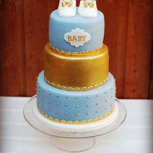 Celebration baby shower three tier cake