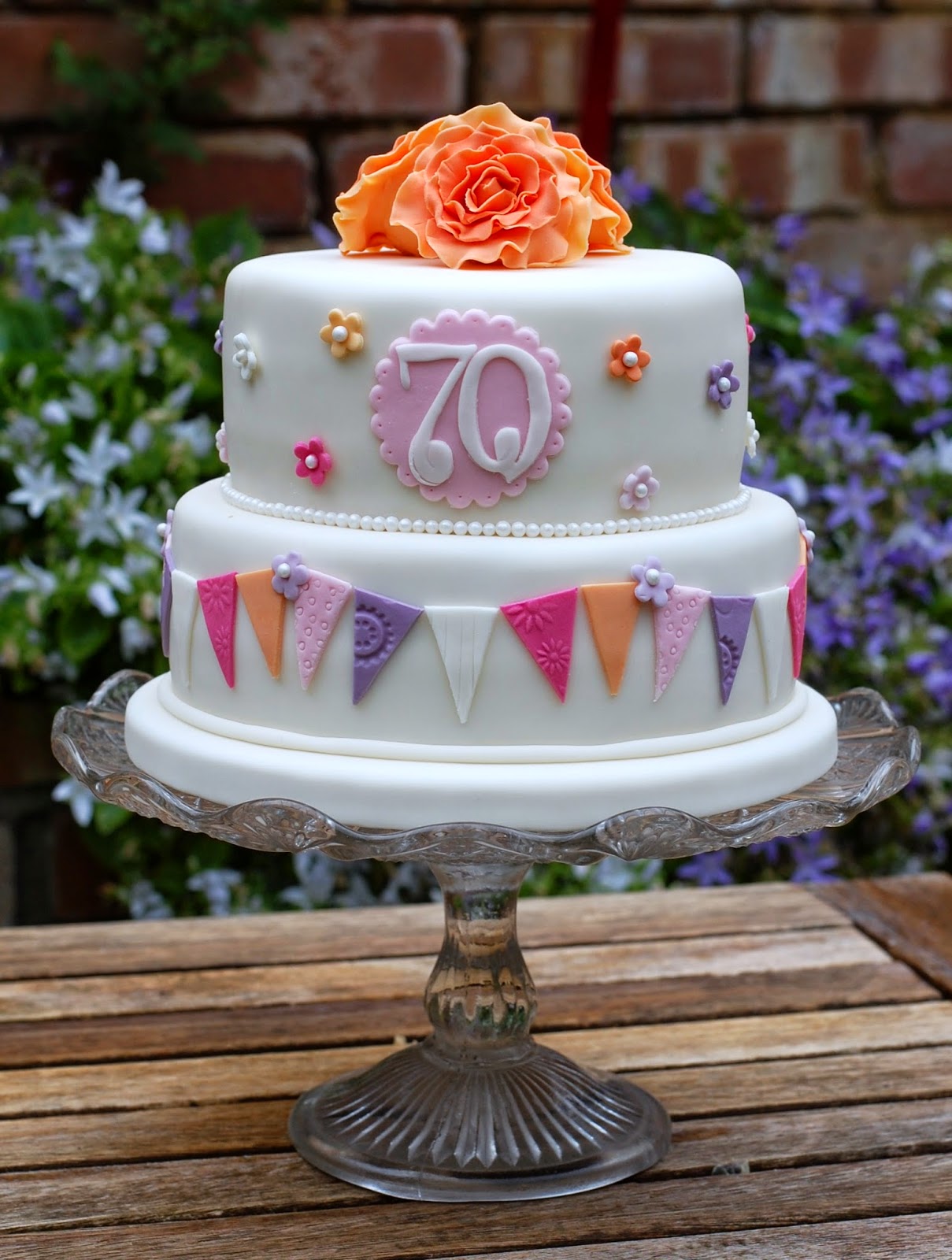 Pretty 70th Birthday Cakes Vanilla Frost Cakes